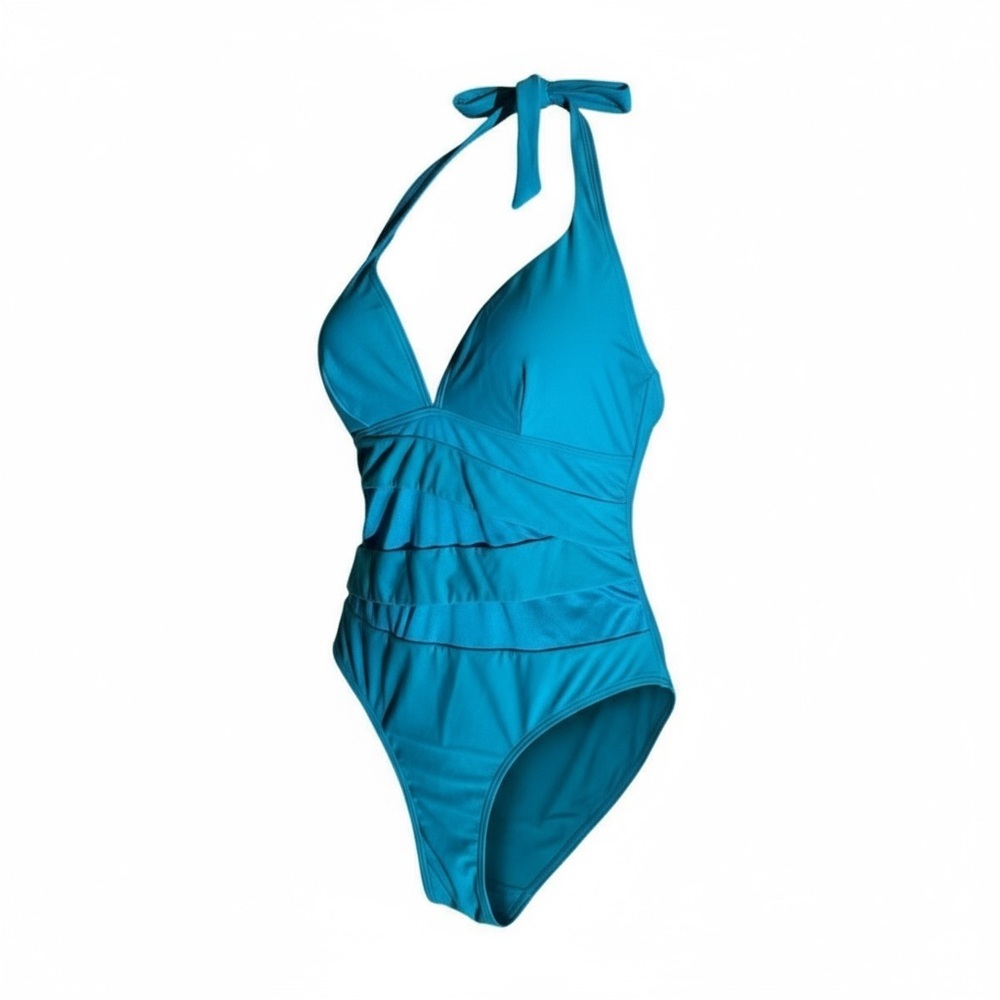 Teal Halter One Piece Swimsuit - 2XL